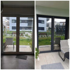 Película de aislamiento térmico y protector solar para ventanas con kit de instalación, 300 x 75 cm, efecto espejo veneciano, color plateado, reducción de deslumbramiento, bloqueo de rayos UV, revestimiento antiarañazos, resistente a la intemperie, autoad