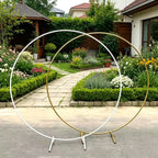 Soporte base de 2 m, trípode circular de metal para fondo, exhibidor de flores y globos, para decoración de fondo de fiesta, escena de boda, soporte de fotografía, aniversario, fiesta temática, Día de San Valentín, Halloween, Navidad, Día de Acción de Gra