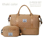 Juego de 2 bolsas de almacenamiento para equipaje, ligeras y plegables, expandibles, bolsa de viaje portátil para fin de semana y pernoctación, bolsa de fin de semana, bolsa de hospital, bolso tote para mujer para viajes de negocios, viajes, deportes, sen