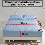 1 Protector de colchón impermeable cómodo, sábana ajustable impermeable suave y transpirable con tecnología Soundwave, funda de colchón de color sólido sin ruido, adecuada para apartamentos, dormitorios, hoteles, habitaciones de invitados y residencias de