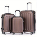 Maleta de tres piezas de equipaje de 20+24+28 pulgadas, Set de maletas familiares, maleta de cabina de 20 pulgadas, caja de almacenamiento de viaje de negocios, maleta con contraseña, maleta con ruedas universales, maleta rígida de ABS, maleta con carro d