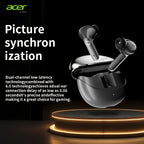 Auriculares Bluetooth | Auriculares Inalámbricos Acer OHR546, Marca Original, Decodificación Hi-Fi de Alta Definición, Sonido 3D Envolvente, Gran