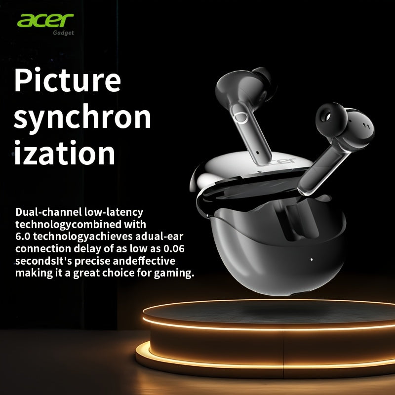 Auriculares Bluetooth | Auriculares Inalámbricos Acer OHR546, Marca Original, Decodificación Hi-Fi de Alta Definición, Sonido 3D Envolvente, Gran