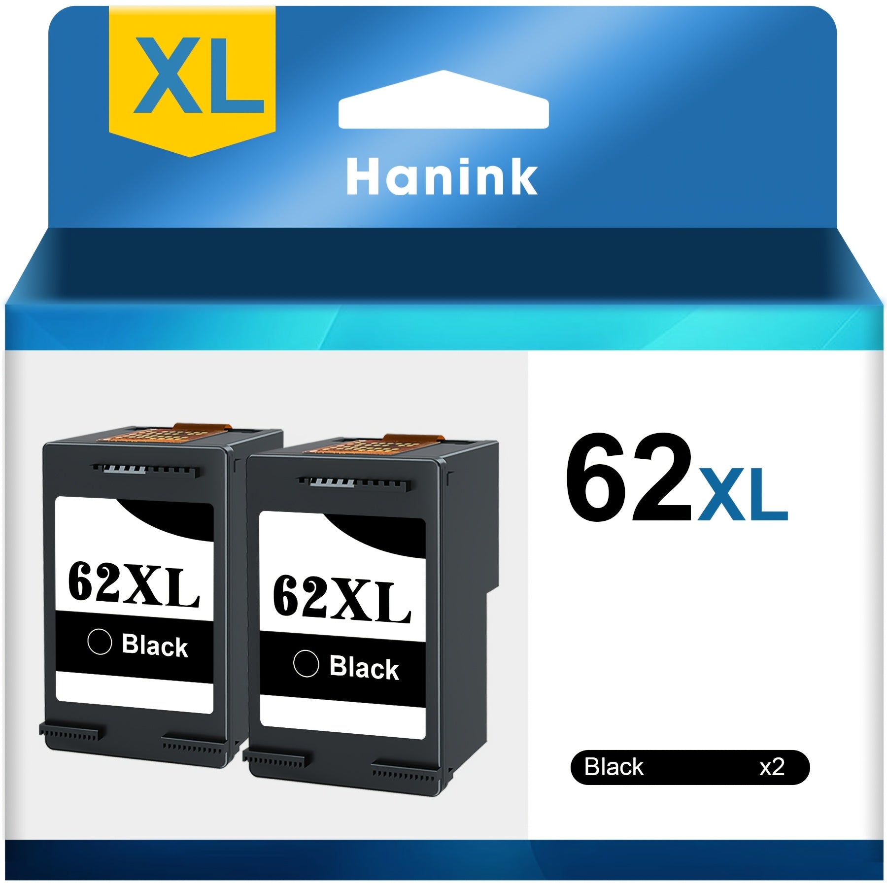 Paquete de 1-3 Cartuchos de Tinta 62XL 62 XL Compatibles con HP 62 para Envy 5540 5544 5545 5548 5640 5646 7640 Officejet 200 5740 5742 5744 (Color Negro)