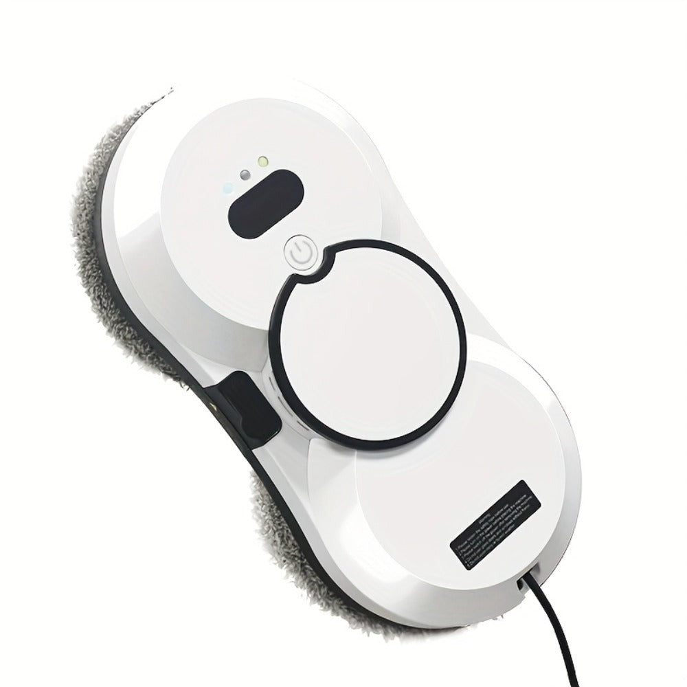 Puruikai 10 Nuevo Producto Navideño Almacenamiento Local Robot de Limpieza de Ventanas Inteligente, Disponible en Blanco y Negro, Robot de Limpieza de Ventanas con Spray Automático y Control Remoto, Potente Succión con Seguridad Anticaída, Ahorra Tiempo y