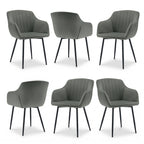 Sillas de comedor elegantes con reposabrazos y soporte lumbar para sala de estar, cocina y dormitorio, que ofrecen un alto confort - Disponibles en juegos de 2, 4 o 6