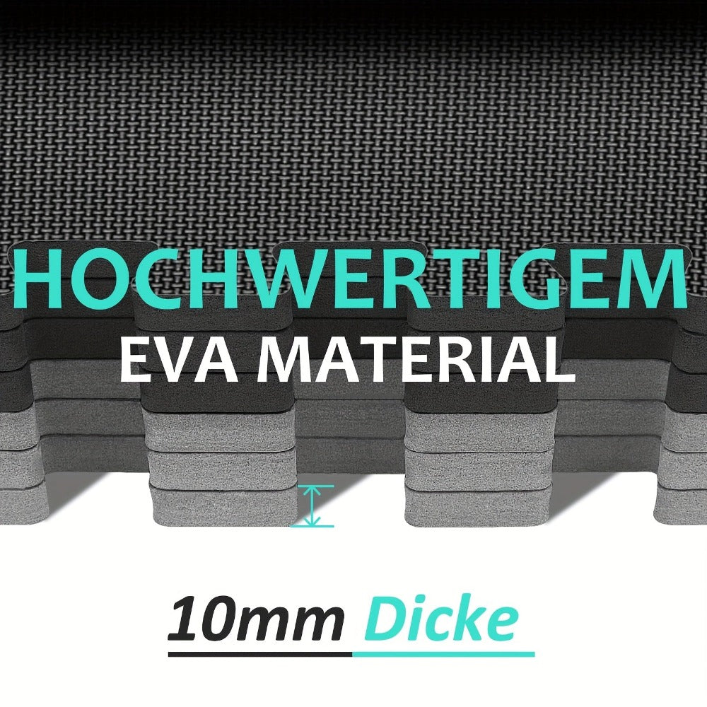 Tapetes de ejercicios entrelazados de 30.99cm x 30.99cm, tapete de entrenamiento tipo rompecabezas con 48 piezas de espuma EVA, ideal para pisos de gimnasios y equipos en casas de gimnasio