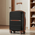 1/3 piezas de 20 pulgadas, 24 pulgadas y 28 pulgadas, maleta KONO, carrito, estuche de viaje - polipropileno, ligero, carcasa dura, 4 ruedas giratorias dobles y cerradura TSA