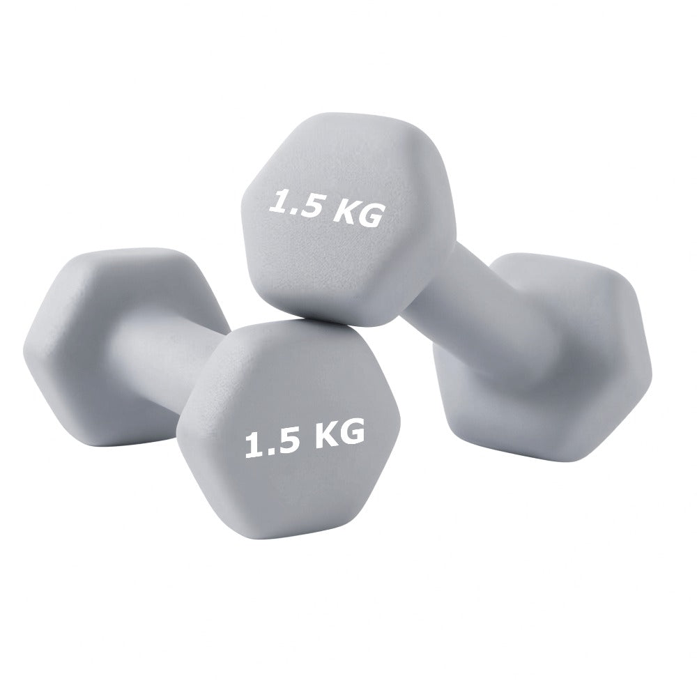 2 piezas - mancuernas de mango curvo ergonómico 0,5 kg / 1 kg / 1,5 kg / 2 kg / 3 kg / 4 kg / 5 kg / 6 kg un par de equipos de entrenamiento de peso de fitness de gimnasio doméstico no deslizante equipo de entrenamiento de yoga gris para hombres y mujeres