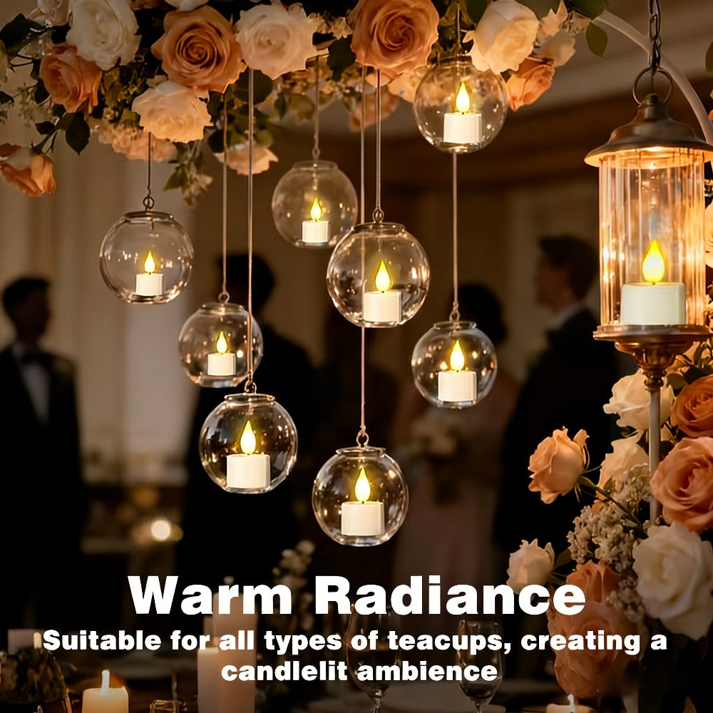 Velas de té LED sin llama con mando a distancia | Bodas, fiestas y decoración del hogar