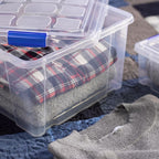 Caja Almacenamiento plástico para Guardar y Ordenar Juguetes, Libros, Documentos, Ropa, Mantas. Cierre Hermético, Gran Capacidad y Resistencia - Dekohome