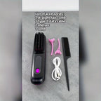 Plancha de pelo inalámbrica | Plancha de Cabello Inalámbrica, Calentamiento Rápido, Peine Alisador para Mujeres, Ligero, Puerto Tipo-C, Anti