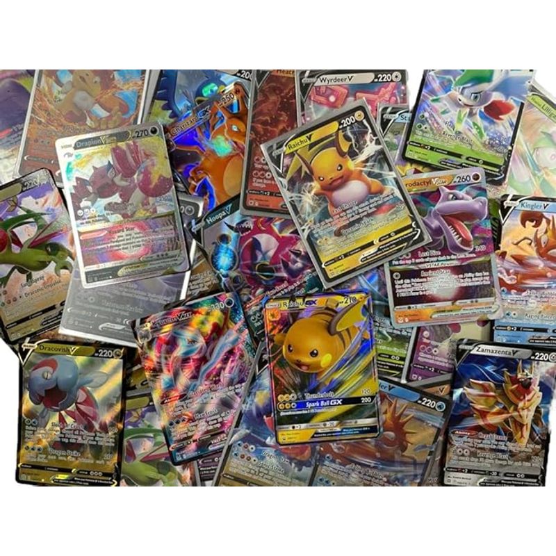 3 Cartas Pokémon Ultra Raras Aleatorias en Inglés – V / GX / EX / VMAX / VSTAR – Cartas Coleccionables de Alta Rareza