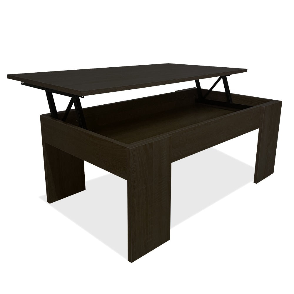 Mesa de Centro Elevable Nyana Home Mesa Multifuncional con Almacenaje Oculto Estructura Robusta y Estable Desplegable con Doble Altura