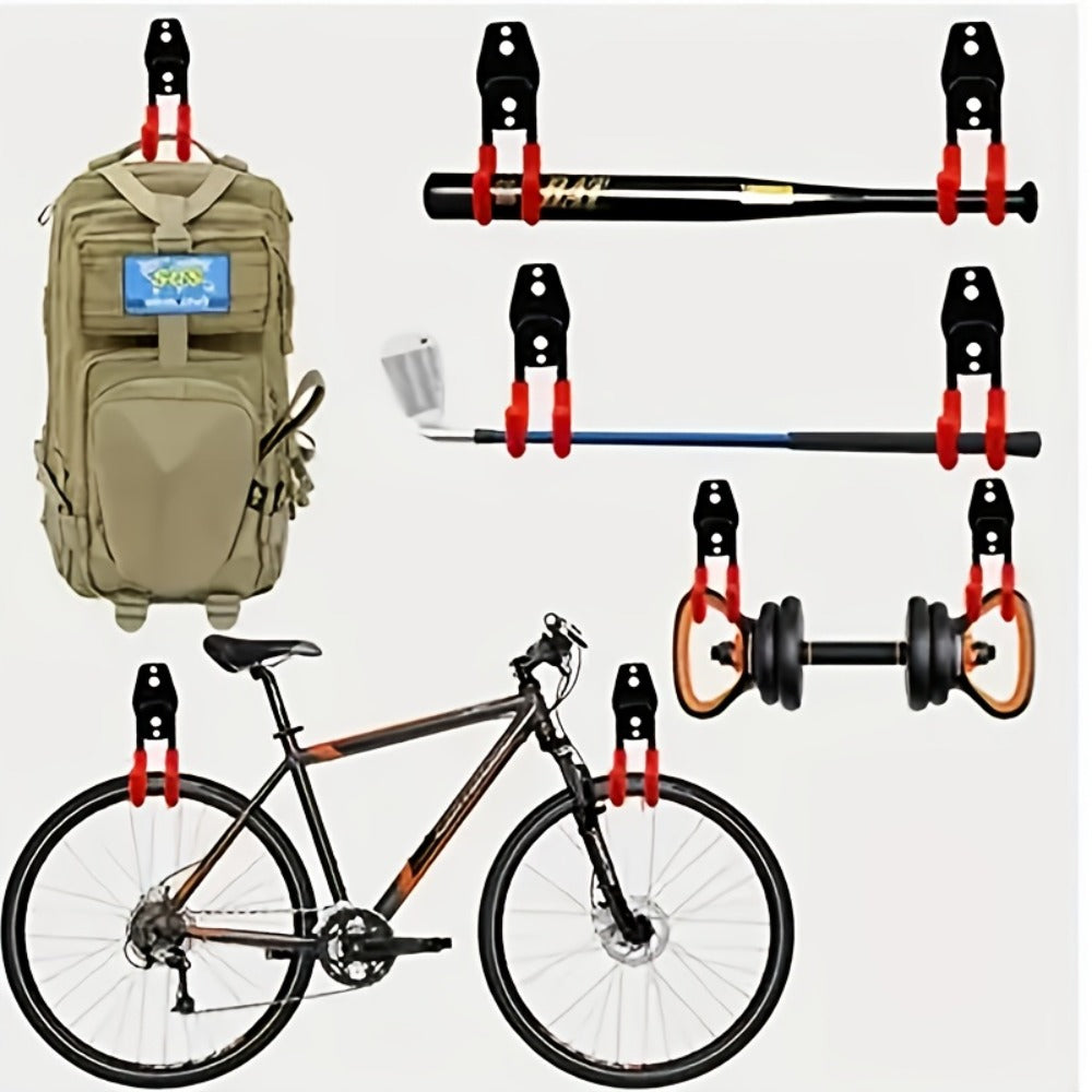 Set de ganchos de garaje para pared 12 piezas | Herramientas, escaleras y bicicletas