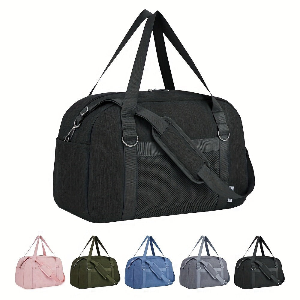 Bolso de mano aprobado por aerolíneas 18X14X8, compatible con TSA, para debajo del asiento, con bolsillo húmedo | 9+1 bolsillos organizados, equipaje de mano para mujeres y hombres (paquete ligero para viajes nocturnos)