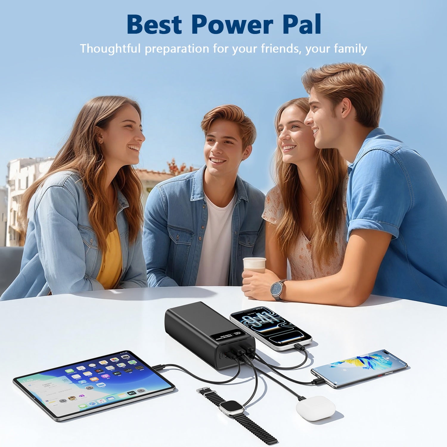 Power bank para carga durante viajes y uso diario | 30000 mAh y 22.5 W