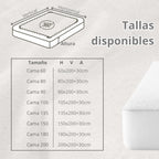 Protector de Colchón – Transpirable e Impermeable,Banda Elástica Ajustable hasta 30 cm
