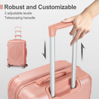 Maleta de Cabina ABS Rígida 20/24/28 Pulgadas, Ruedas Giratorias 360°, Candado TSA, Equipaje Ligero para Viajes