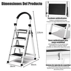 Escalera plegable doméstica de acero aleado con pasamanos antideslizante