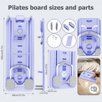Tabla de Pilates Yoga Plegable | Set de Gimnasio Multifuncional para el Hogar con Temporizador, 2 Manijas de Resistencia, 2 Cuerdas de Tensión, Barra de Flexiones y Plataforma de Equilibrio | Entrenamiento de Core y Fuerza para Mujeres y Principiantes, En