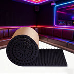 Espuma Acústica de 20 mm de Grosor, Panel de Pared Antiruido de Alta Densidad, Rollo Absorbente de Sonido, Tablero Antiruido, Material Especializado para Estudios de Grabación KTV, Aislante Acústico Autoadhesivo de Espuma Hueca