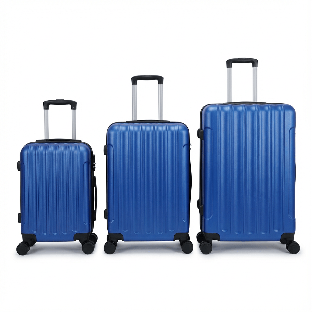 Juego de 3 Maletas Tamaños 18" (51X33X20cm), 22" (61x41x25cm), 26" (71x46x31cm) Medidas con ruedas incluidas, con Cerradura Numérica Maleta Cabina Trolley con Carcasa ABS Ligera, Asa Telescópica de Aluminio y 4 Ruedas Giratorias 360°