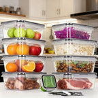 26 Piezas de Recipientes para Almacenar Alimentos, Caja de Salsas Apilable, Juego de Tazones de Cocina (13 Cajas + 13 Tapas) - Contenedores de Plástico Herméticos con Tapas - Aptos para Microondas y Congelador, Cajas para Almuerzo