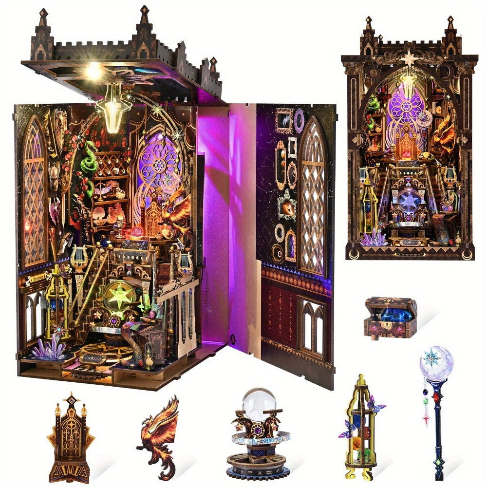 1pc Rompecabezas 3D, Modelo Zodiacal Hecho a Mano. Este Kit de Ensamblaje Presenta Estilos Decorativos con Modelos de Elementos como los Doce Signos del Zodiaco, Tronos, Serpientes y Fénix. Sirve como una Decoración Acogedora para Micro-Oficinas en Casa,