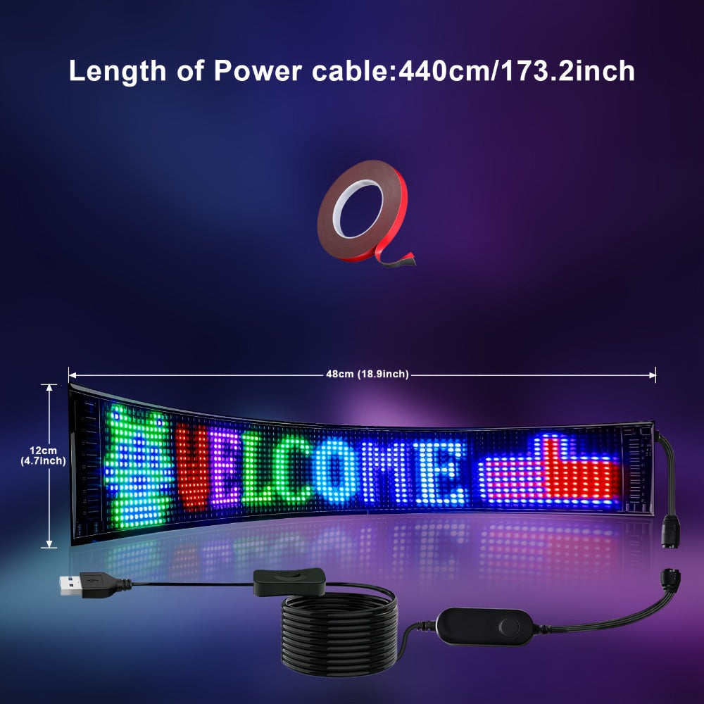 Pantalla de luz LED inteligente de píxeles programable, luces de píxeles USB que se pueden controlar a través de una aplicación, perfectas para crear animaciones de texto, adecuadas para la decoración del hogar, proyectos artísticos, espacios de juegos y