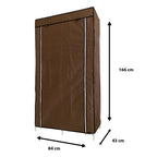 Armario Vestidor de Tela con Bolsillos Laterales Nyana Home - 5 Huecos 1 Ropero 1 Puerta 165x88x45cm Organizador de Ropa y Zapatos Fácil Montaje Ligero y Resistente Ideal para Dormitorio y Vestidor