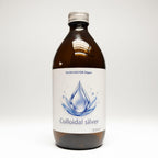 Botella de Vidrio de Plata Coloidal 500ml, Solución Líquida de Plata Nano 25 ppm Ag25