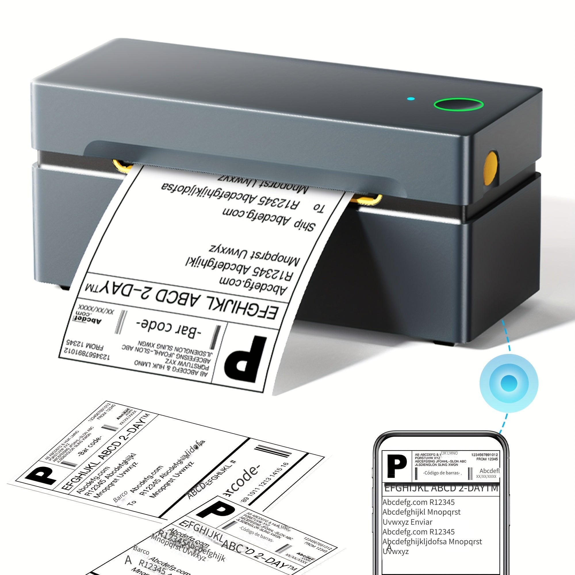 Impresora de etiquetas | Impresora de Etiquetas Térmica Portátil PL80EB Compatible con Smartphones y PCs, Compacta y Sin Tinta, Ideal para Envíos