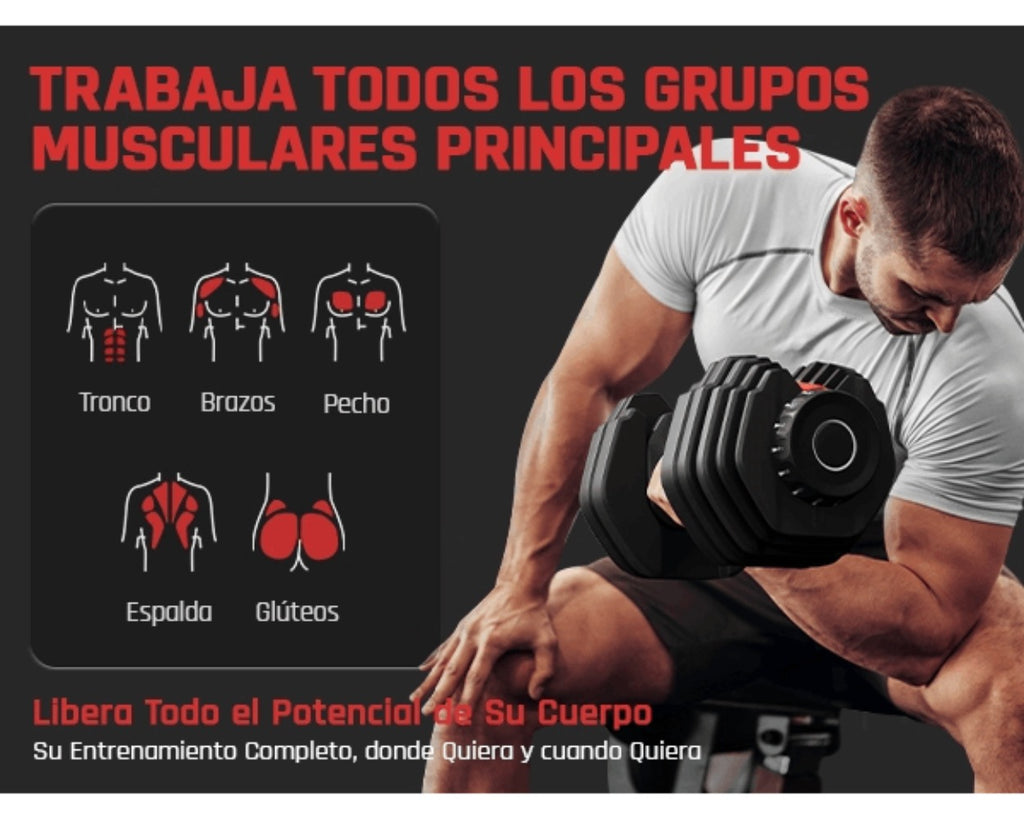 Costoffs Mancuernas Ajustables 15 en 1 con Ajuste Rápido de 1 Segundo, Mancuernas Cortas para Entrenamiento de Fuerza, Entrenamiento, Entrenamiento Físico, Pesos Ajustables para Hogar y Gimnasio