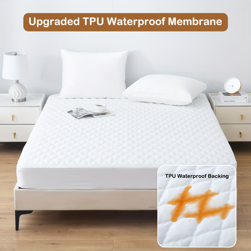 1pc Protector de Colchón Acolchado y Engrosado Impermeable - Funda de Colchón Ultra Suave y Cómoda, Adecuada para Dormitorios, Residencias, Decoración de Habitaciones, Habitaciones de Invitados y Hoteles (Excluyendo Fundas de Almohada)