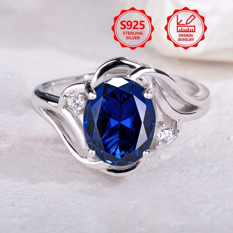 Anillo de moda para mujer, exquisito, de plata de ley 925, elegante y moderno, un anillo de joyería de alta gama para mujer con gran apariencia, adecuado para viajes de vacaciones, uso diario y es el regalo conmemorativo perfecto para amigos.