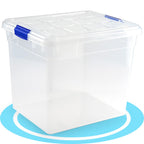 Caja Almacenamiento plástico para Guardar y Ordenar Juguetes, Libros, Documentos, Ropa, Mantas. Cierre Hermético, Gran Capacidad y Resistencia - Dekohome
