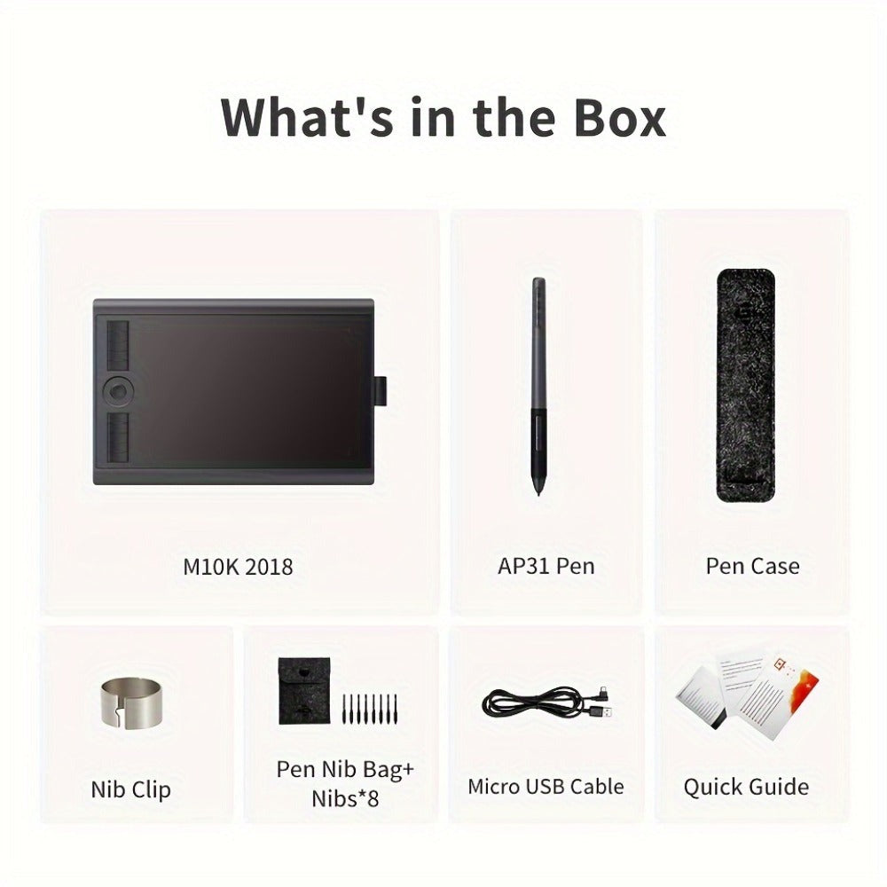 GAOMON M10K Tableta Gráfica Profesional Grande Compatible con Mac y PC, Mesa de Dibujo Grande con Lápiz Óptico sin Batería, 8192 Niveles, 10 Teclas de Acceso Rápido, - Adecuada para Arte Digital, Edición de Fotos, Diseño, para Uso de Oficina