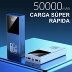 Batería Externa Portátil de Gran Capacidad de 50000mAh, Cargador USB Rápido para Reserva de Energía de Emergencia al Aire Libre, Luz para Camping al Aire Libre, Carga Rápida Bidireccional, Adecuada para Teléfonos, Android y Dispositivos Digitales, Regalo