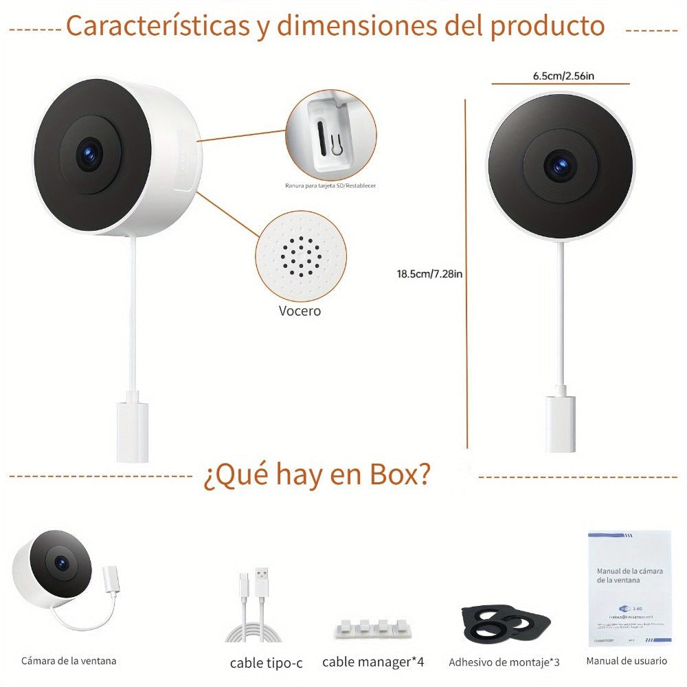 Cámara Interior 2K con IA | Cámara de Seguridad Inteligente de 360 Grados con Tecnología de Luz Negra, Cámara para Mascotas Perro Gato, Monitor de Bebé con Audio y Video, Audio Bidireccional con Altavoz, Seguimiento de Movimiento, Visión Nocturna IR, Cáma