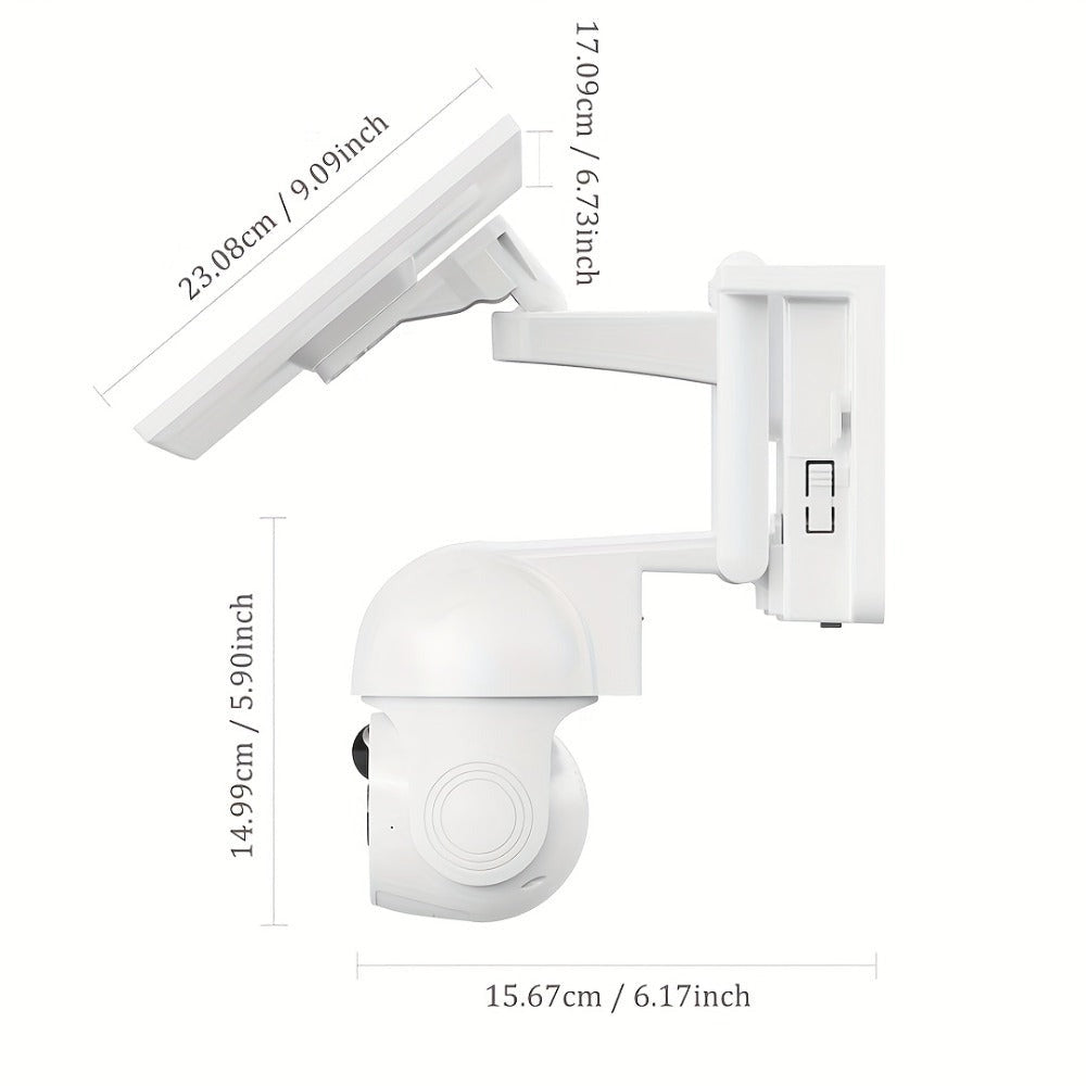 Cámara de seguridad solar solar XIAOVV P6 1080P inalámbrica para exterior 4G, vista PTZ 360°, visión nocturna a todo color, detección de movimiento, detección humana, audio bidireccional, notificación de alarma, compatible con red de 2.4GHz, para segurida