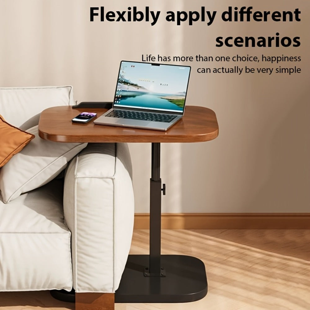 Mesa plegable para portátil de 1 pieza, mesa móvil y ajustable, mesa para portátil que ahorra espacio con almacenamiento, construcción duradera, adecuada para escritorios de oficina en casa, mesas de centro y sofás junto a la cama