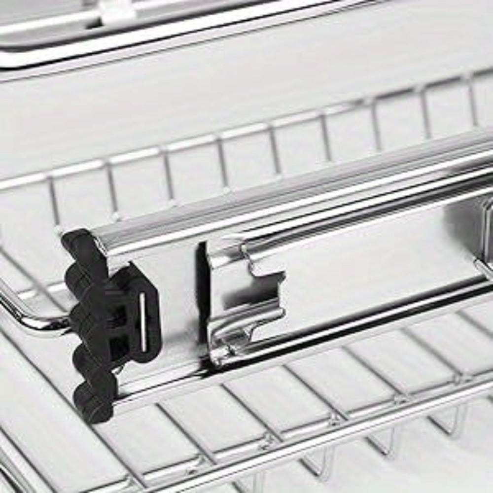 2 cajones telescópicos para cajones de cocina para estantes de cocina Plata Acero inoxidable macizo Tirador para armario extraíble Armario de cocina