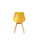 Sillas de comedor MCC Direct en juego de 4 piezas, sillas de cocina, sillas de oficina, silla de concha de diseño, "Eva" disponible en 7 colores de moda