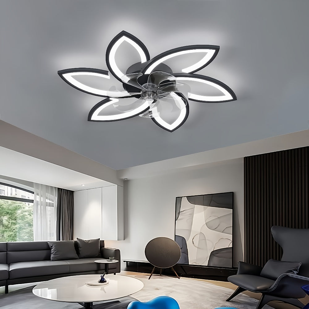 Ventilador de techo con iluminación para dormitorio y sala de estar | 66W y control remoto
