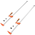 Abrazaderas de barra VEVOR para carpintería, paquete de 2 abrazaderas/espaciadoras de 36" de largo, abrazadera F de cambio rápido con límite de carga de 600 libras, profundidad de garganta de 2.5", hierro fundido y acero al carbono, abrazaderas de madera