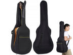 Funda Clásica para Guitarra Acústica, Estuche Rígido Negro con Bolsillos, Correas Ajustables y Asa para Transporte, Material Sólido Grueso Protector Resistente a las Condiciones Climáticas, Estuche con Bolsillo Adicional para Partituras A4 y Bolsillo para
