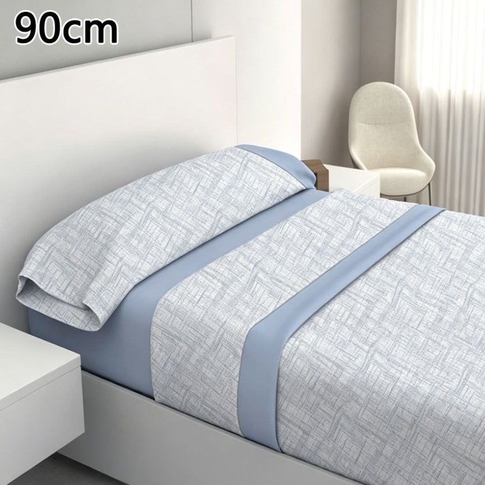 Juego de ropa de cama (Sábana ajustable, Cubrecama, Funda de almohada) | Juego de sábanas estampadas de 3 piezas | Primavera/Verano | Múltiples estilos | Tejido suave | 180cm - Múltiples tamaños disponibles