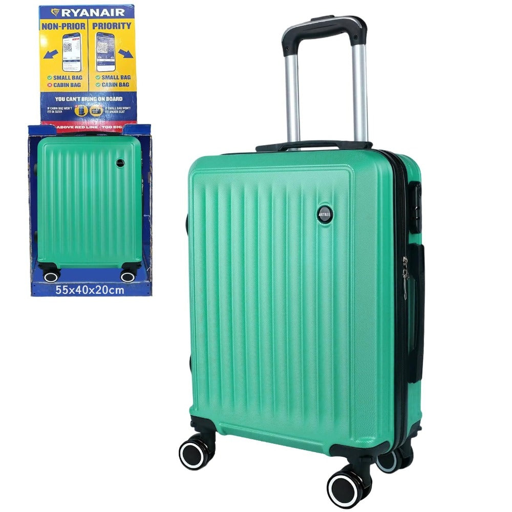 Maleta De Cabina Exclusiva Para Vuelos Europeos, Ideal Para Vacaciones De Verano Y Viajes A La Playa. Dimensiones Precisas De 55×40×20 Cm, Diseño Rígido Resistente Con 4 Ruedas Giratorias 360°, Tirador Telescópico Suave Y Cerradura De Seguridad. Ligera Y
