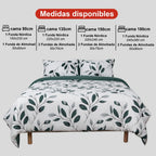H HANSEL HOME Juego de Funda Nórdica Microfibra Transpirable – Set de Ropa de Cama con Funda de Edredón y Fundas de Almohada – Conjunto 2/3 Piezas para Dormitorio